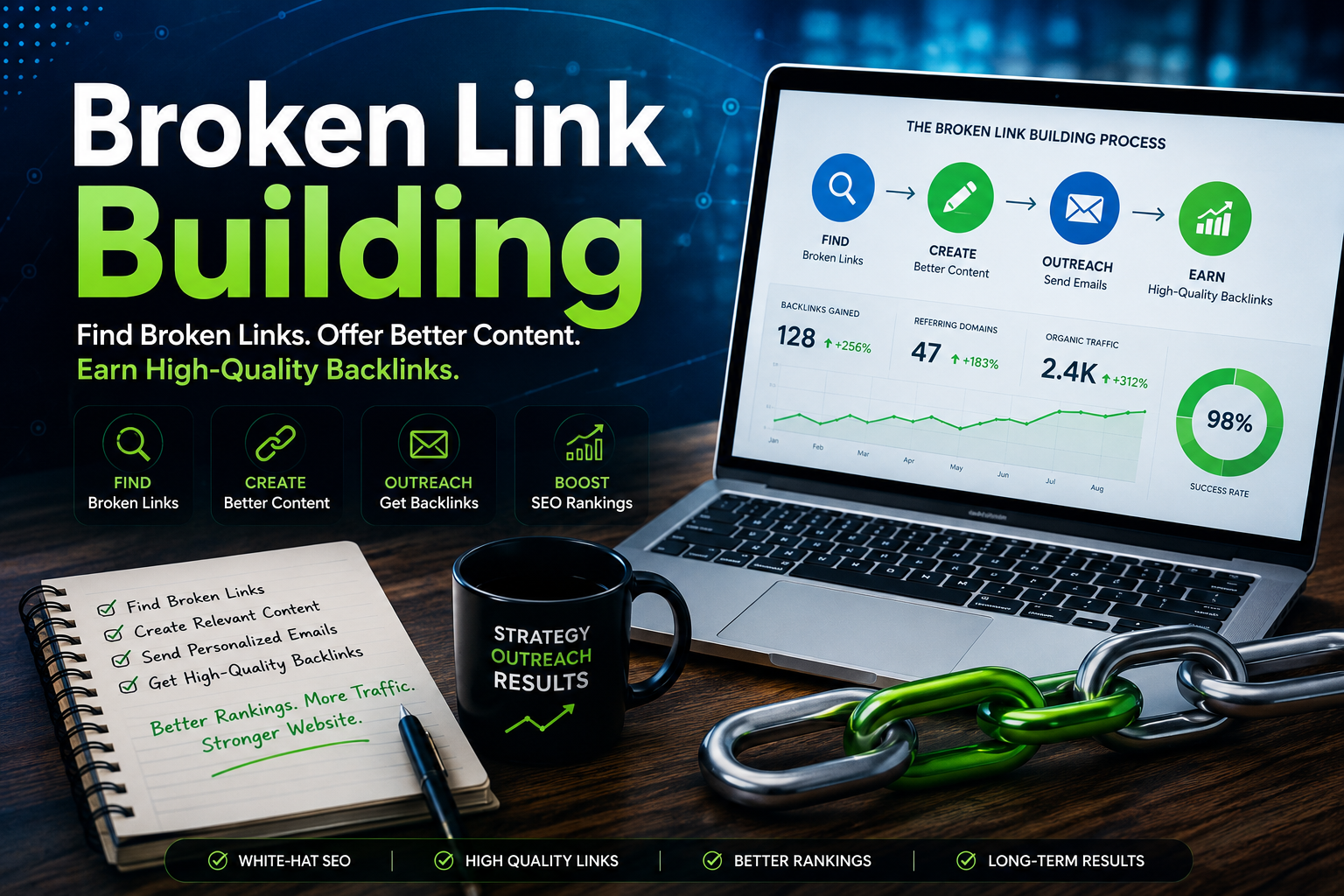 Broken Link Building guide for earning high-quality SEO backlinks