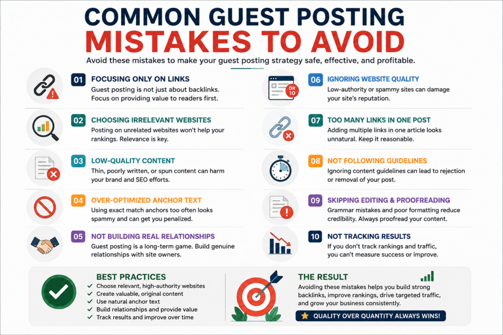 Common Guest Posting Mistakes to Avoid – SEO Best Practices for High-Quality Backlinks