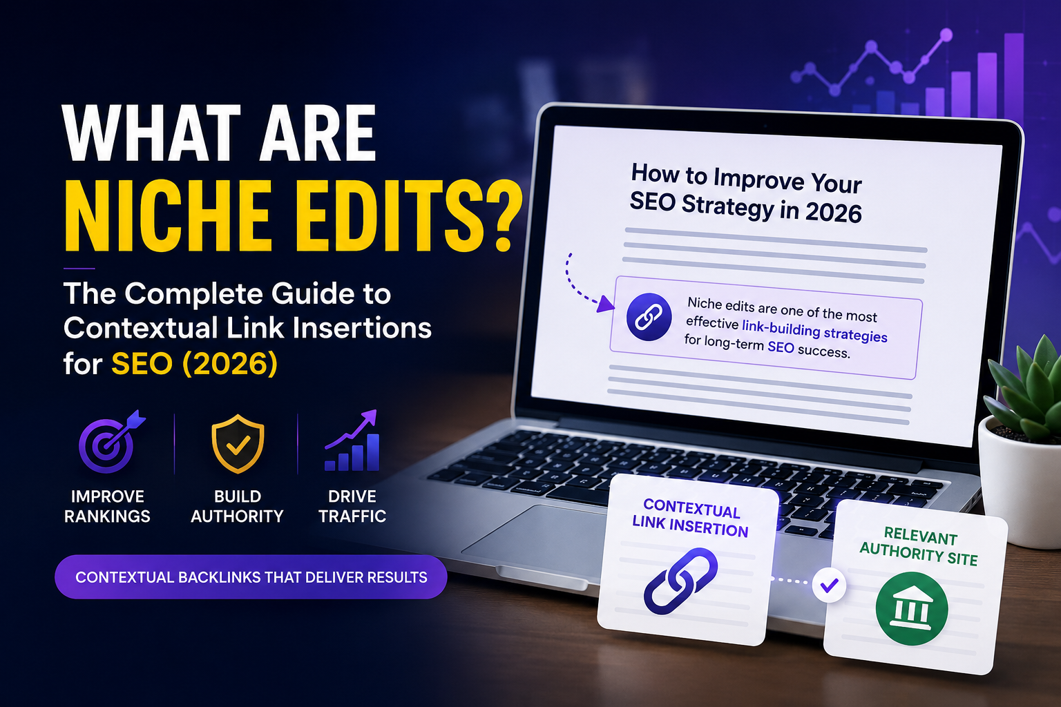 What Are Niche Edits? The Complete Guide to Contextual Link Insertions for SEO (2026) What are niche edits infographic showing contextual link insertions, SEO backlink strategy, authority building, and organic traffic growth in 2026
